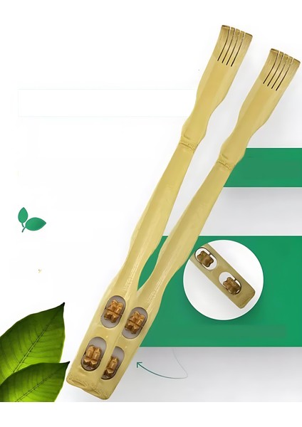 Masajlı Sırt Kaşıma Aparatı - Bambu Sırt Kaşıyıcı 2 Li Set 721765