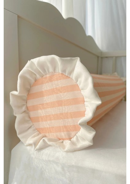 Somon Beyaz Fırfırlı Silindir Sosis Bumper Yastık fiyatları