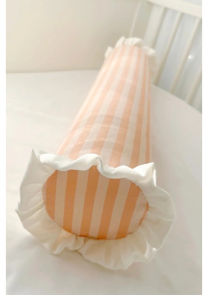 Somon Beyaz Fırfırlı Silindir Sosis Bumper Yastık fırsatları