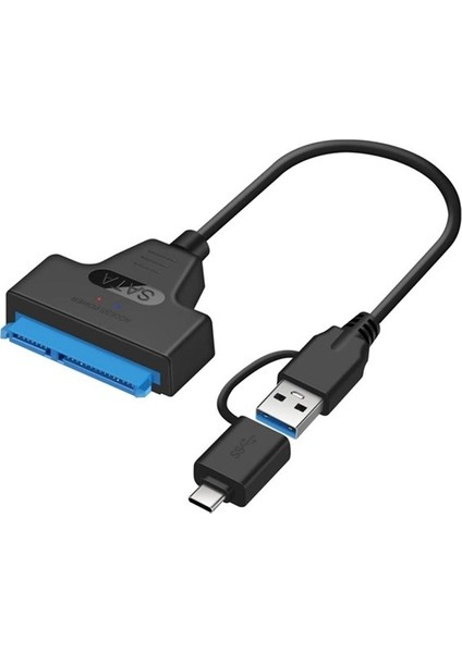 Harici Hard Disk Kablosu 2in1 USB 3.0 Type-C To 2.5 Inç Sata HDD SSD Çevirici Dönüştürücü fiyatları