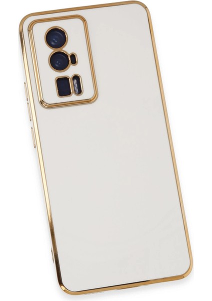 Xiaomi Poco F5 Pro Kılıf Volet Silikon - Beyaz Dpmah