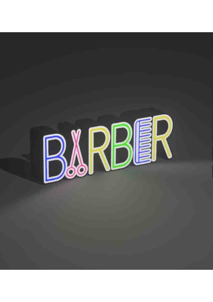LED Işıklı Berber Kuaför