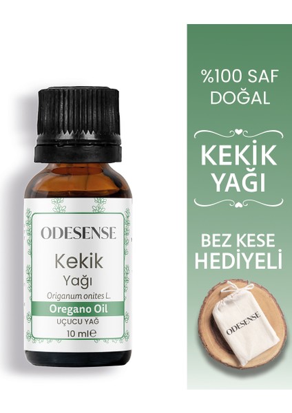 Kekik Uçucu Yağı 10 ml %100 Doğal ve Saf Içerik Damlalıklı Kapaklı Şişe Bez Kese Hediyeli