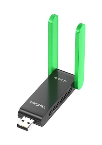 1400 Mbps 2.4ghz/5ghz Dual Band Gigabit Alıcı Verici USB Wifi Adaptör