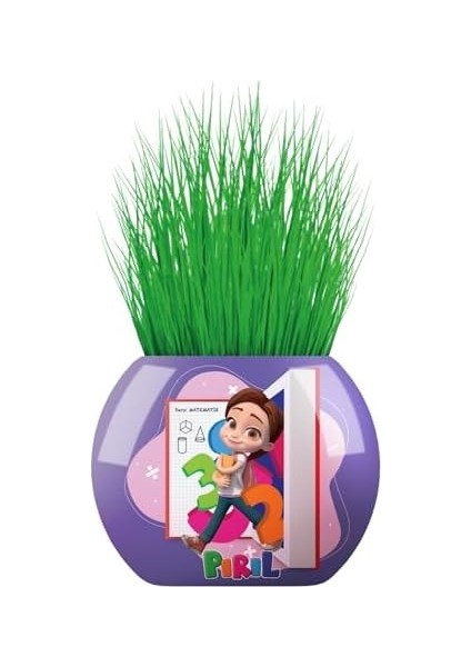 Pırıl Temalı Çim Adam 6'lı Set - Çocuklar Için Eğitici ve Eğlenceli Bitki Yetiştirme Kiti