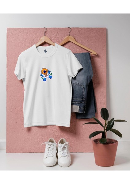 Oversize Parayı Bulan Mini Dalgıç Tasarım Unisex T-Shirt