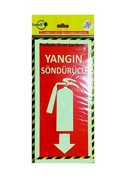 Lr-Fs Söndürme Tüpü Yazılı Fosforlu Ikaz Levhası, Fotolümen Levha