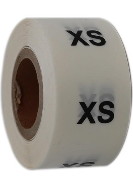 Etiketler , Hazır Al Hızlı Al Pp Şeffaf Beden(Size) Etiketi 25MM x 25MM Çap Ruloda 500 Adet (X Small)
