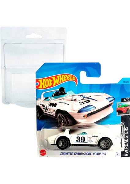 Wheels Corvette Grand Sport Roadster 1:64 Ölçekli Çocuklar Için Araba, Sürme Yapmayan Oyuncak Araç, Spor Teması, Push Operasyonu, Taşınabilir, Blister ve Kart Koruyucu Paketi Dahil Friki Maymun
