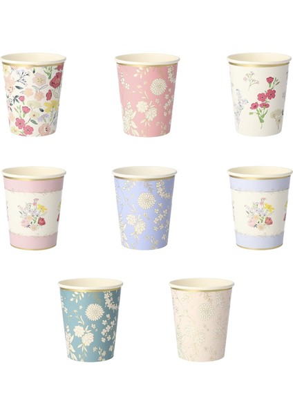 Meri English Garden Party Cups English Garden Bardak 8'li