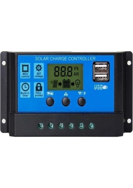 Panel Akü Şarj Cihazı 10A 12/24V