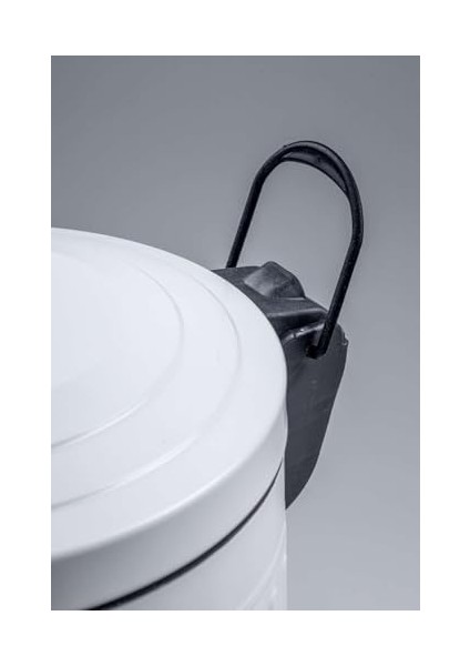 5-12- 16 Lt Vintage Serisi Amortisör Kapaklı Çöp Kovası (Banyo - Mutfak - Tuvalet - Balkon) (Beyaz, 16 Litre)