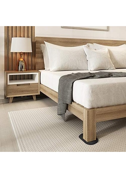 Sliders 5 3/4" x 9 1/2" Halı Için Oval Yeniden Kullanılabilir Mobilya Kaydırıcıları - Zahmetsiz Hareket ve Yüzey Koruması, Siyah (4'lü Paket)