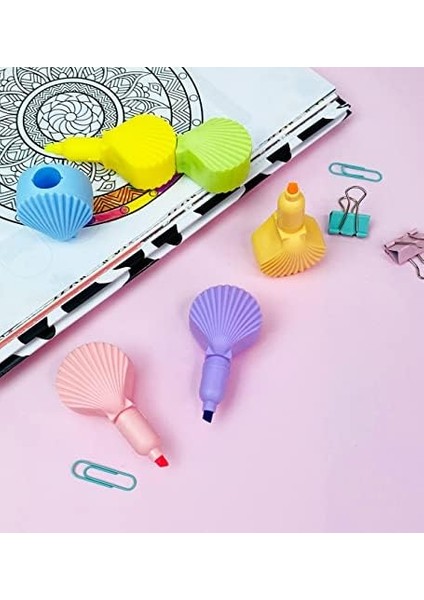 5'li Istiridye Tasarımlı Keçeli Kalem
