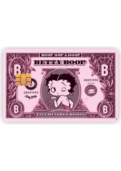 Aksesuar Betty Boop Kart Kaplama Sticker Kart Etiketi