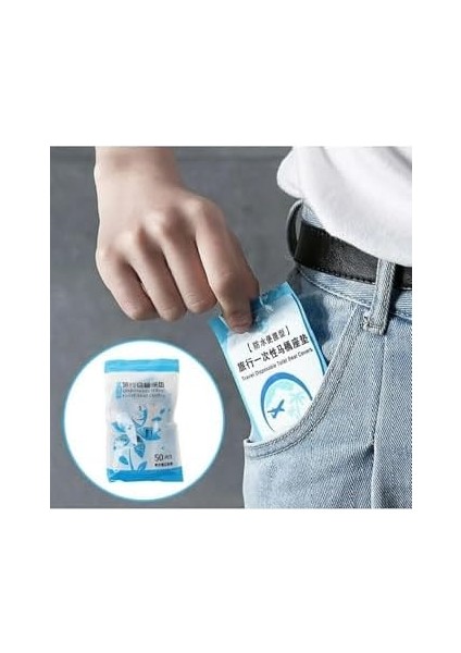 50 Adet Tek Kullanımlık Klozet Örtüsü Klozet Poşeti Klozet Kapak Örtüsü Dispenseri