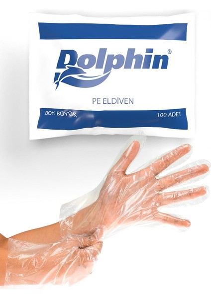 At Market Dolphin Şeffaf Eldiven Pe 100'LÜ Paket
