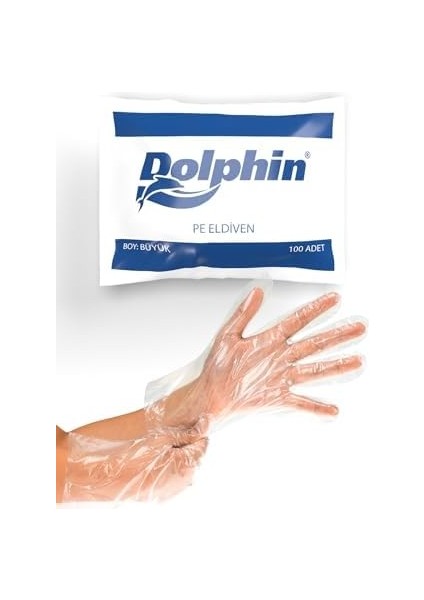 At Market Dolphin Şeffaf Eldiven Pe 100'LÜ Paket