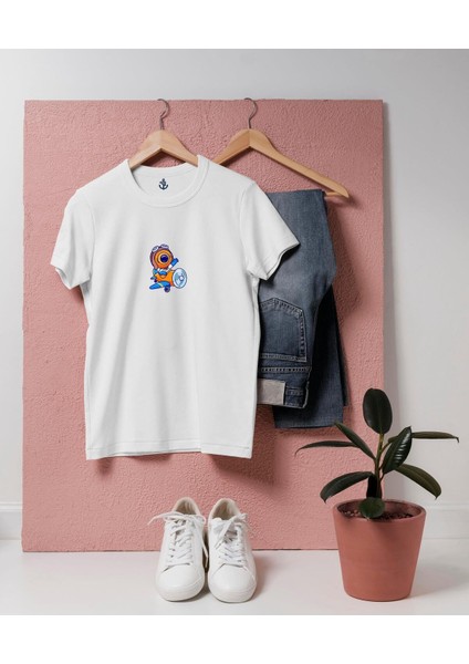 Oversize Uçak Pilotu Mini Dalgıç Tasarım T-Shirt indirimleri