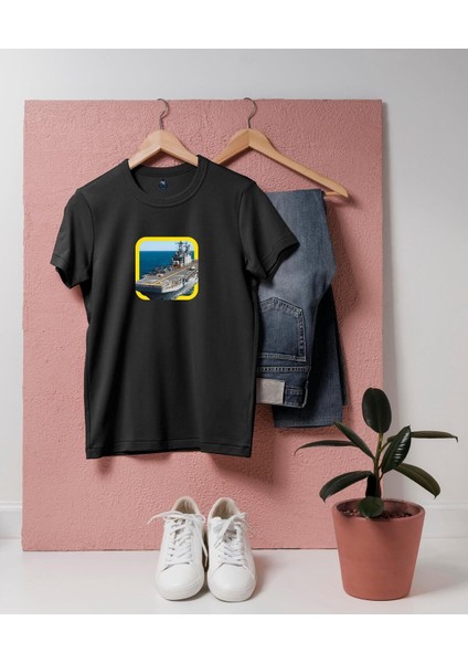 Oversize Uçak Gemisi / Aircraft Carrier Tasarım T-Shirt indirimleri