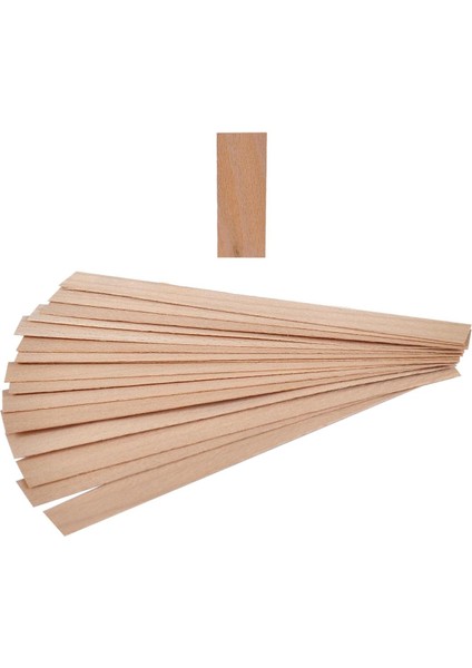 Ahşap Mum Fitili Mum Fitil Vegan Mum Fitil 60 Adet Boy 15 cm En 15 mm