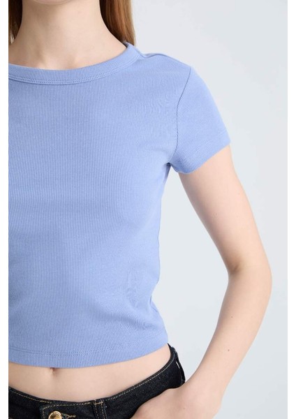 Kadın Kısa Kol T-Shirt E0287AX/BE747 Blue fiyatları
