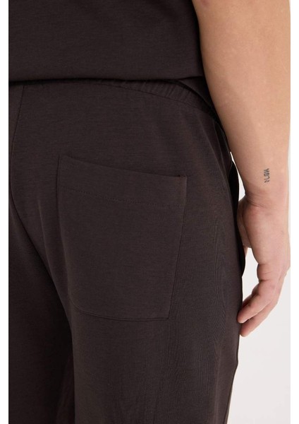 Erkek Penye Şort D9769AX/BN337 Brown