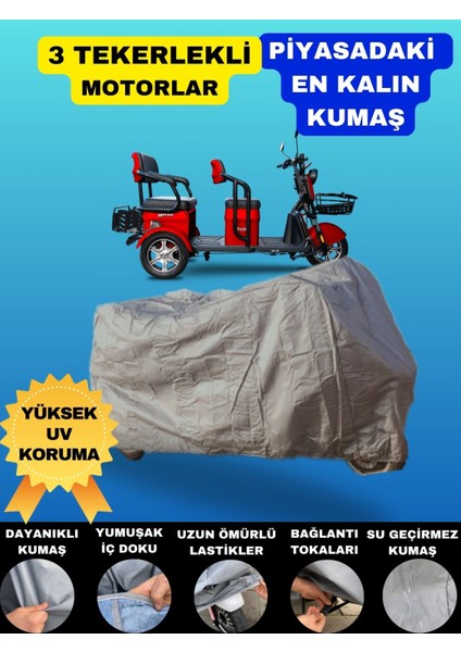 3 Tekerlekli Motor Premium Yeni Nesil Ekstra Kalın Motosiklet Brandası Su Geçirmez