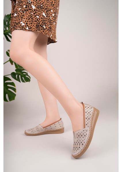 Kadın Hakiki Deri Taş Lazer Comfort Rahat Ayakkabı modelleri