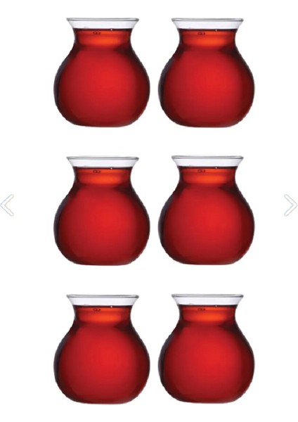 6'lı Borosilikat 200 ml Çay Bardağı Ince Çay Bardağı