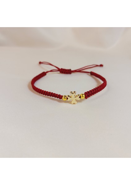 Bordo Makrome El Yapımı Altın Kaplama Haç Figürlü Bileklik, Ayarlanabilir Unisex Şans ve Koruma Takısı, Spiritüel Aksesuar, Bordo Bileklik, Haç Figürlü Takı, Hediyelik Aksesuar fiyatları
