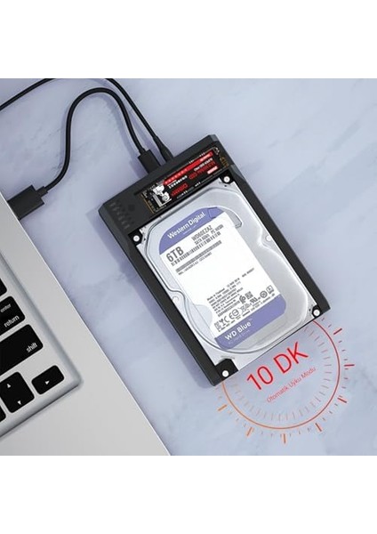 Usb3.2 Gen2 M.2 Nvme Sata 2.5" 3.5" SSD HDD Offline Clone Dock Station Klonlama