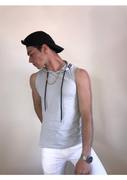 Unisex Kapüşonlu Baskılı T-Shirt