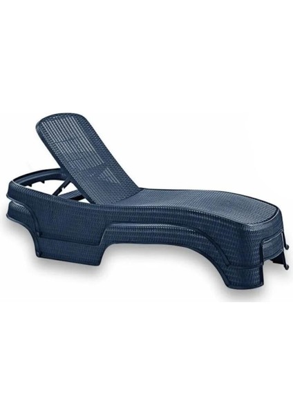 SY-2536 Antrasit Brezza Royal Lüks Rattan Şezlong