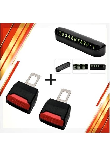 Nissan Altima Uyumlu Oto Kemer Yükselten Toka 2 Adet + Araç Içi Numaratör