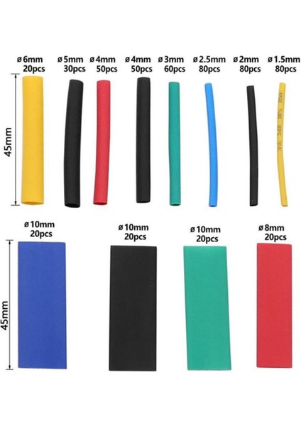 530 Parça Makaron Seti Daralan Makaron Kablo Koruyucu Yalıtım fiyatları