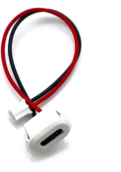 Type C Panel Montaj Dişi Soket 2 Pin 10CM Kablolu Beyaz Uzatma Konnektör Araba Kamera Oyuncak