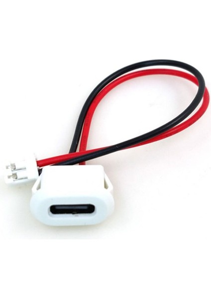 Type C Panel Montaj Dişi Soket 2 Pin 10CM Kablolu Beyaz Uzatma Konnektör Araba Kamera Oyuncak modelleri