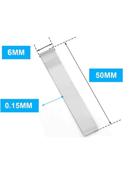 Nikel Tel 6mm x 50 mm Lehimlenebilir Pil Bağlantı Teli 18650 Lio