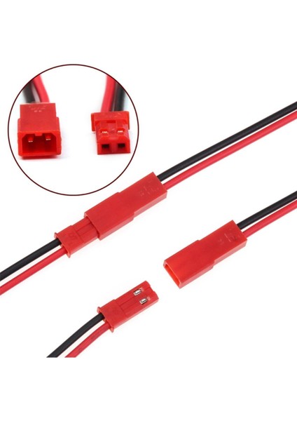 Jst Kablo Erkek Dişi Çift 10CM 100MM Model Uçak Helikopter Robot Lipo Lityum Lion Pil Akü Bağlantı