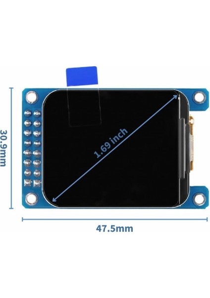1.69 Inç LCD Tft Modül Yuvarlak Köşe ST7789V2 16 Pin Spı 8080 Paralel 240X280 Piksel Akıllı Saat fiyatları