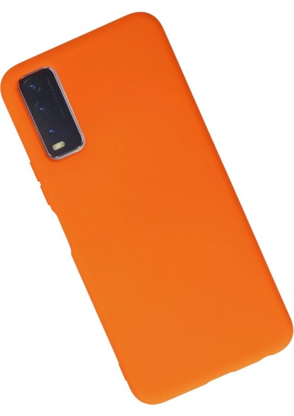 Vivo Y11S Kılıf Nano Içi Kadife Silikon - Turuncu Dpmah modelleri