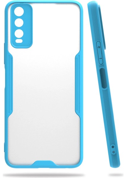 Vivo Y11S Kılıf Platin Silikon - Mavi Dpmah