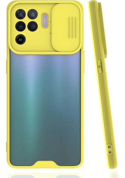 Reno 5 Lite Kılıf Platin Kamera Koruma Silikon - Sarı Dpmah