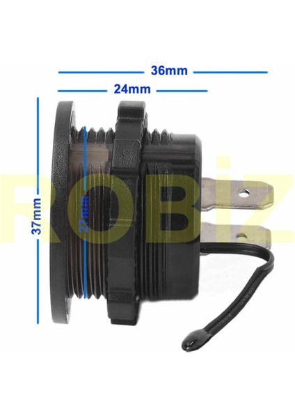 Yuvarlak Voltmetre Termometre 12V 24V Panel Tip Montaj Dijital Kırmızı Renk LED Sıcaklık Isı Voltaj fiyatları