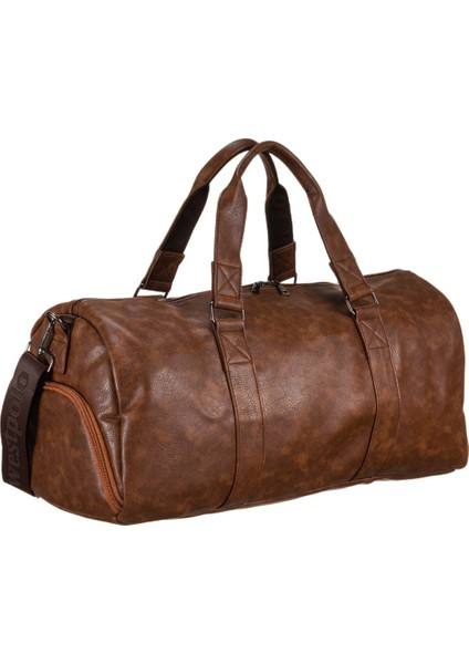 Unisex Vegan Deri Seyahat, Spor Çantası - Taba indirimleri