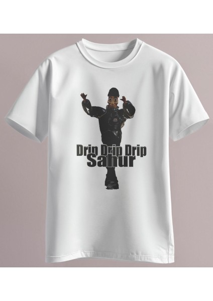 Drip Sahur - Tung Tung Tung Sahur Keko Versiyon Baskılı %100 Pamuk Regular Tişört