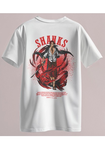 One Piece Shanks Baskılı Tişört