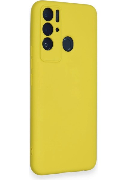 Tecno Pova Neo Kılıf Nano Içi Kadife Silikon - Sarı Dpmah