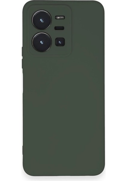 Vivo Y35 Kılıf Nano Içi Kadife Silikon - Koyu Yeşil Dpmah
